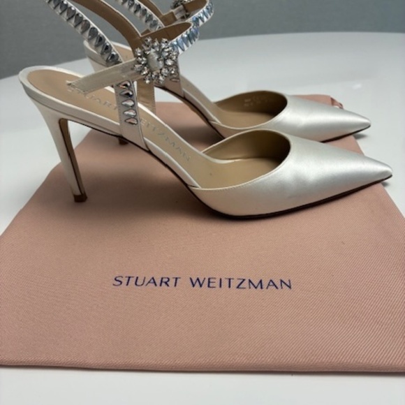 Stuart Weitzman Gem Cut Ankle Strap Sandals - Picture 5 of 5
